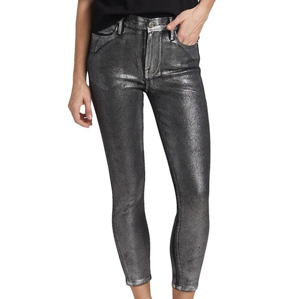 Frame Le High Skinny Crop Chrome Noir Women's Jeans Size 26 New With Tags